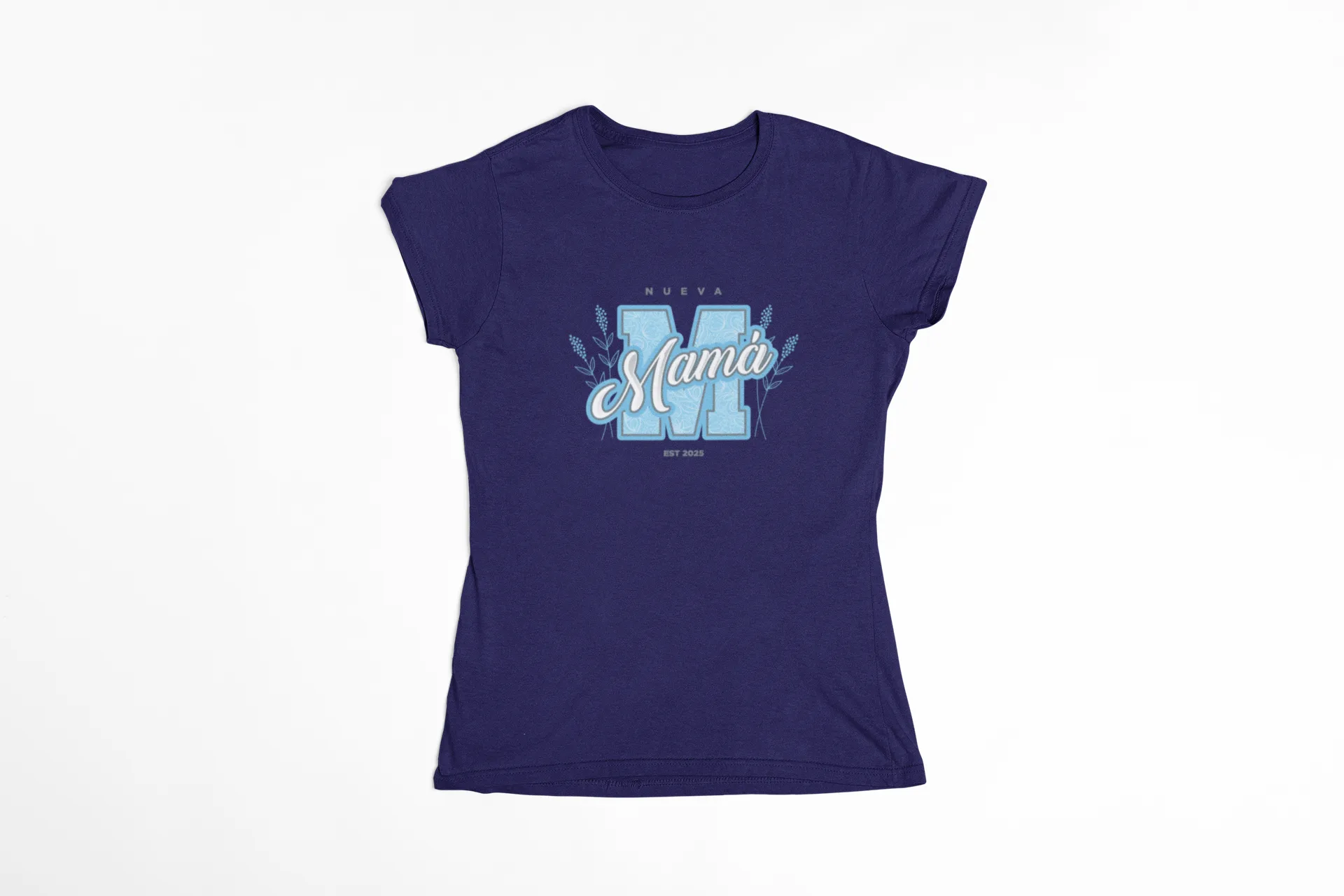 MAM-003 Mamá nueva azul silueta marino