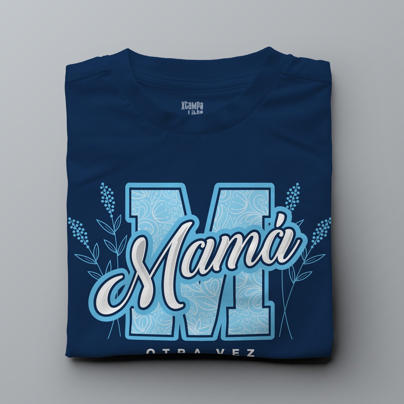 mama-otra-vez-azul_calado T-SHIRT_folded 2