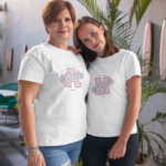 mom-and-daughter-wearing-t-shirts-mockup-near-a-palm-a20718