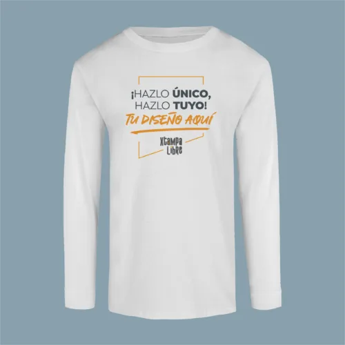 T-Shirt Personalizable manga larga