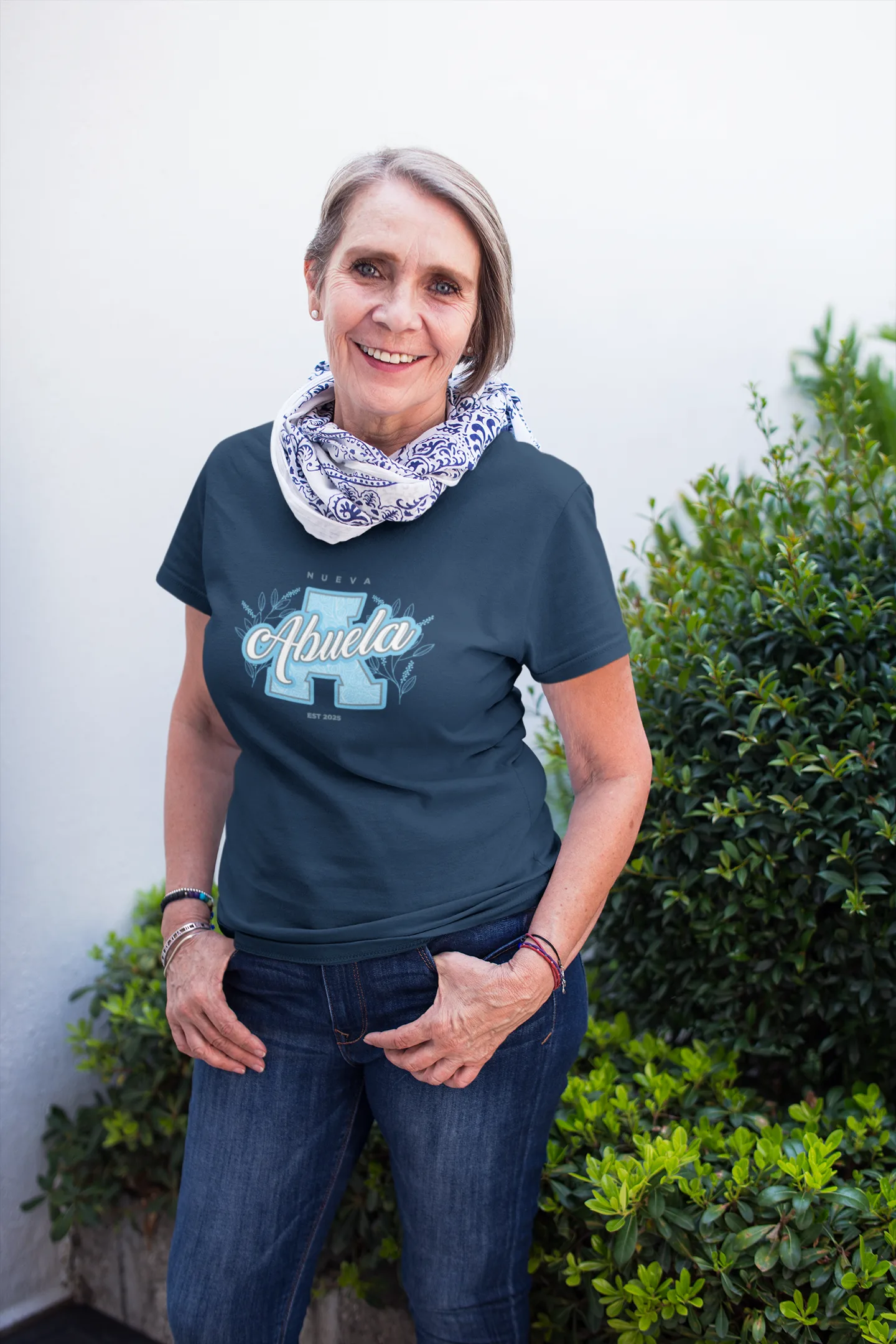 senior-woman-wearing-a-round-neck-tee-mockup-against-plants-a20667 (7)