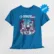 Playera Azul Royal oficial Riesgo de Contagio diseño retro