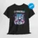 Playera oficial Negra Riesgo de Contagio diseño retro