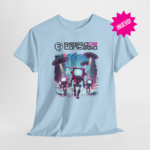 Playera oficial Azul cielo Riesgo de Contagio diseño retro