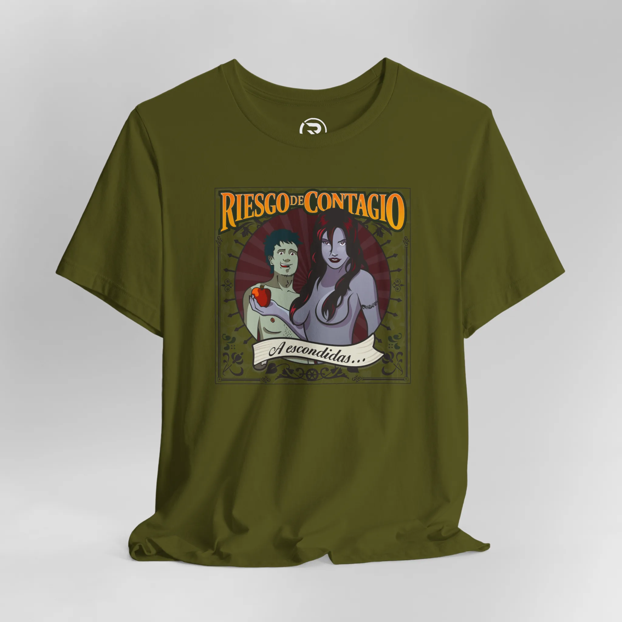 Playera oficial Riesgo de Contagio diseño retro