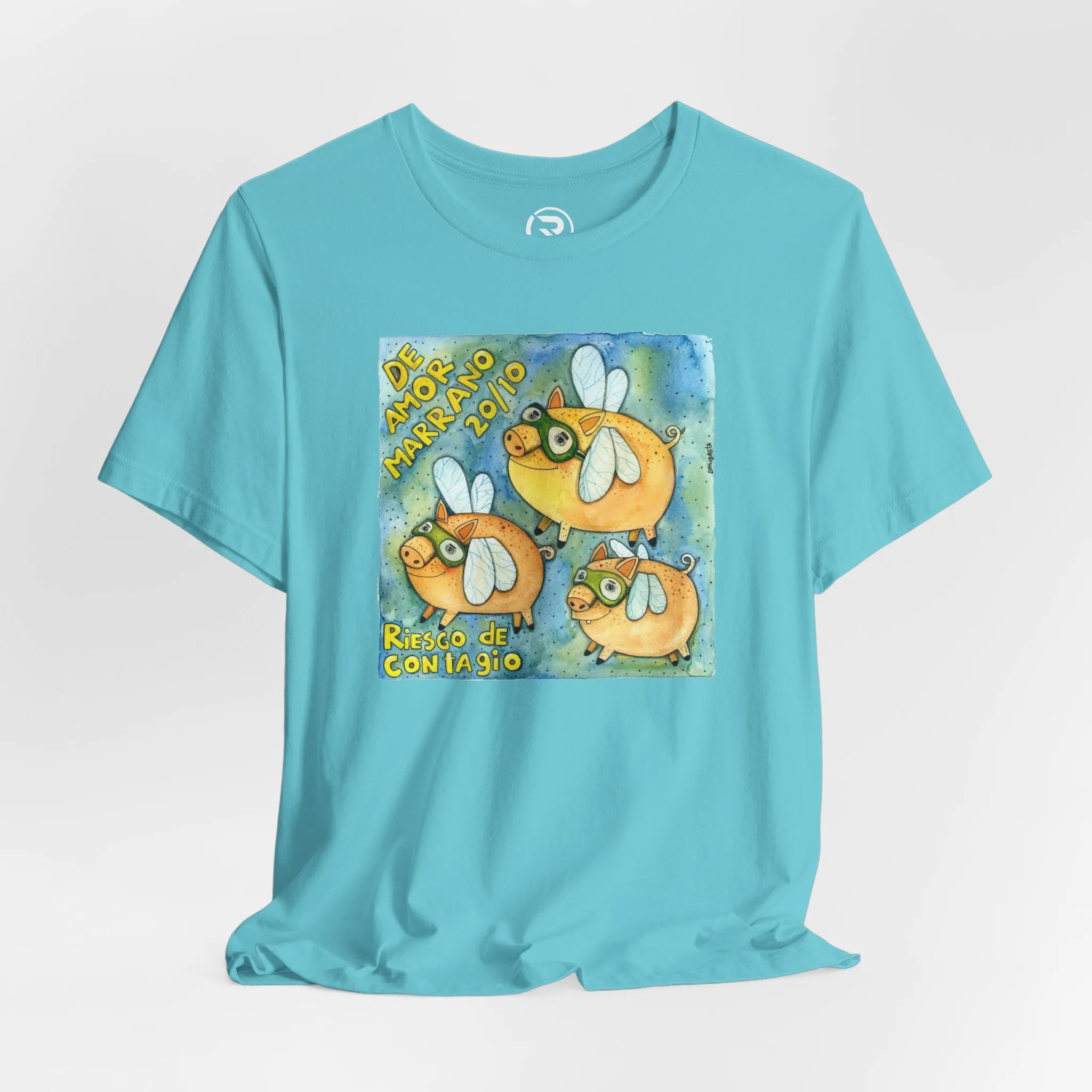 Playera oficial Riesgo de Contagio diseño retro