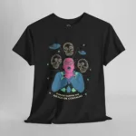 Playera oficial Negro Riesgo de Contagio diseño retro