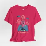 Playera oficial Magenta Riesgo de Contagio diseño retro