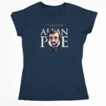 Playera literaria Allan Poe estilo origami frente
