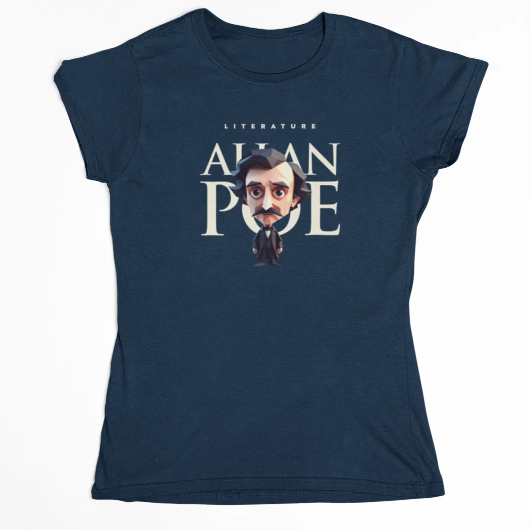 Playera literaria Allan Poe estilo origami frente