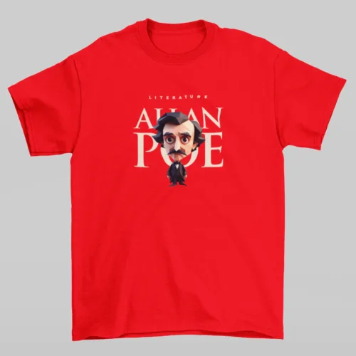 Playera literaria Allan Poe estilo origami frente