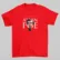 AUT-001 Edgar Allan Poe Rojo Playera literaria Allan Poe estilo origami frente