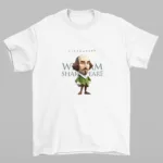 Playera literaria Shakespeare estilo origami frente