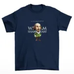 Playera literaria Shakespeare estilo origami frente