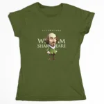 Playera literaria Shakespeare estilo origami frente