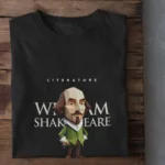 Playera literaria Shakespeare estilo origami frente