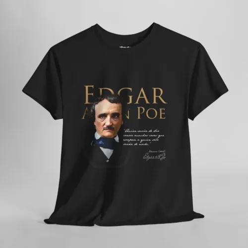 Playera literaria Edgar Allan Poe estilo clásico – T-shirt con frase