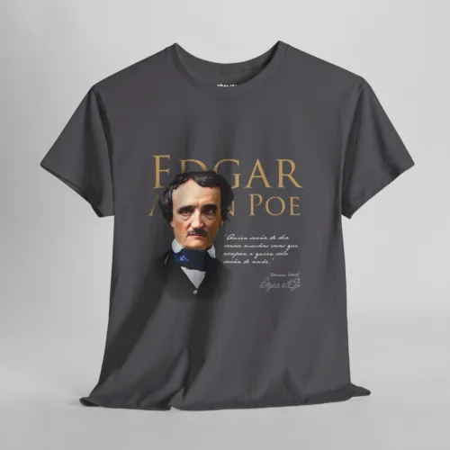 Playera literaria Edgar Allan Poe estilo clásico – T-shirt con frase