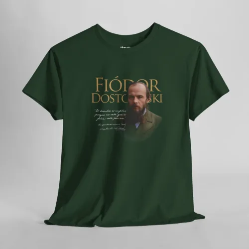 Playera literaria Fiódor Dostoievski estilo clásico – T-shirt con frase