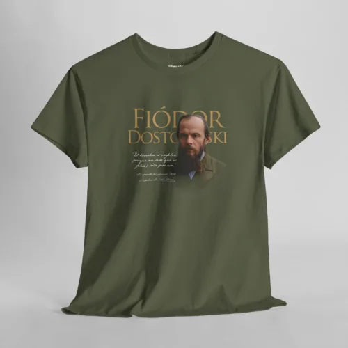 Playera literaria Fiódor Dostoievski estilo clásico – T-shirt con frase