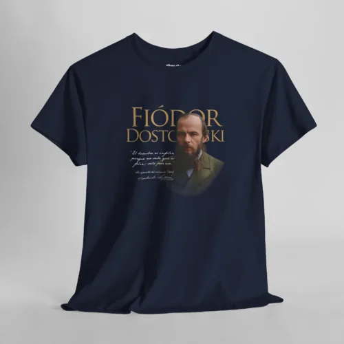 Playera literaria Fiódor Dostoievski estilo clásico – T-shirt con frase