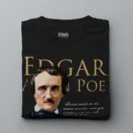 Playera literaria Edgar Allan Poe estilo clásico realista con frase Eleonora 1842 y firma – Xtampa Libre