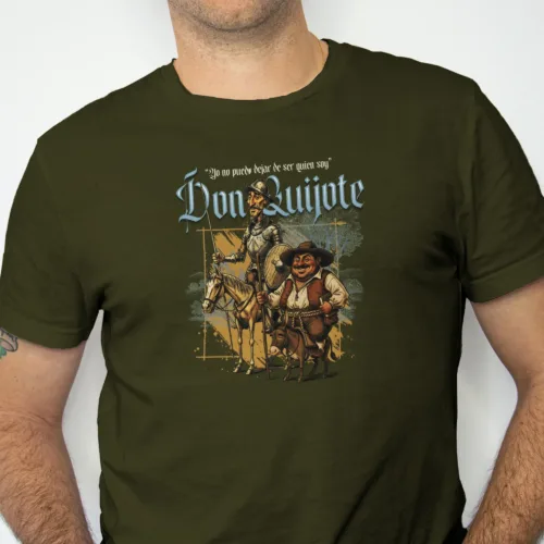 Playera Don Quijote y Sancho Panza – “Yo no puedo dejar de ser quien soy” | Xtampa Libre