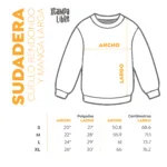 ficha tecnica sudadera felpa cuello redondo xtampa libre
