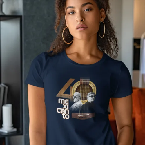 Playera Dama Conmemorativa Mexicanto 40 Años con Guitarra – Edición Especial | Xtampa Libre