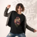 Playera Drácula Bram Stoker con diseño artístico inspirado en la novela clásica y estampado DTG de Xtampa Libre.