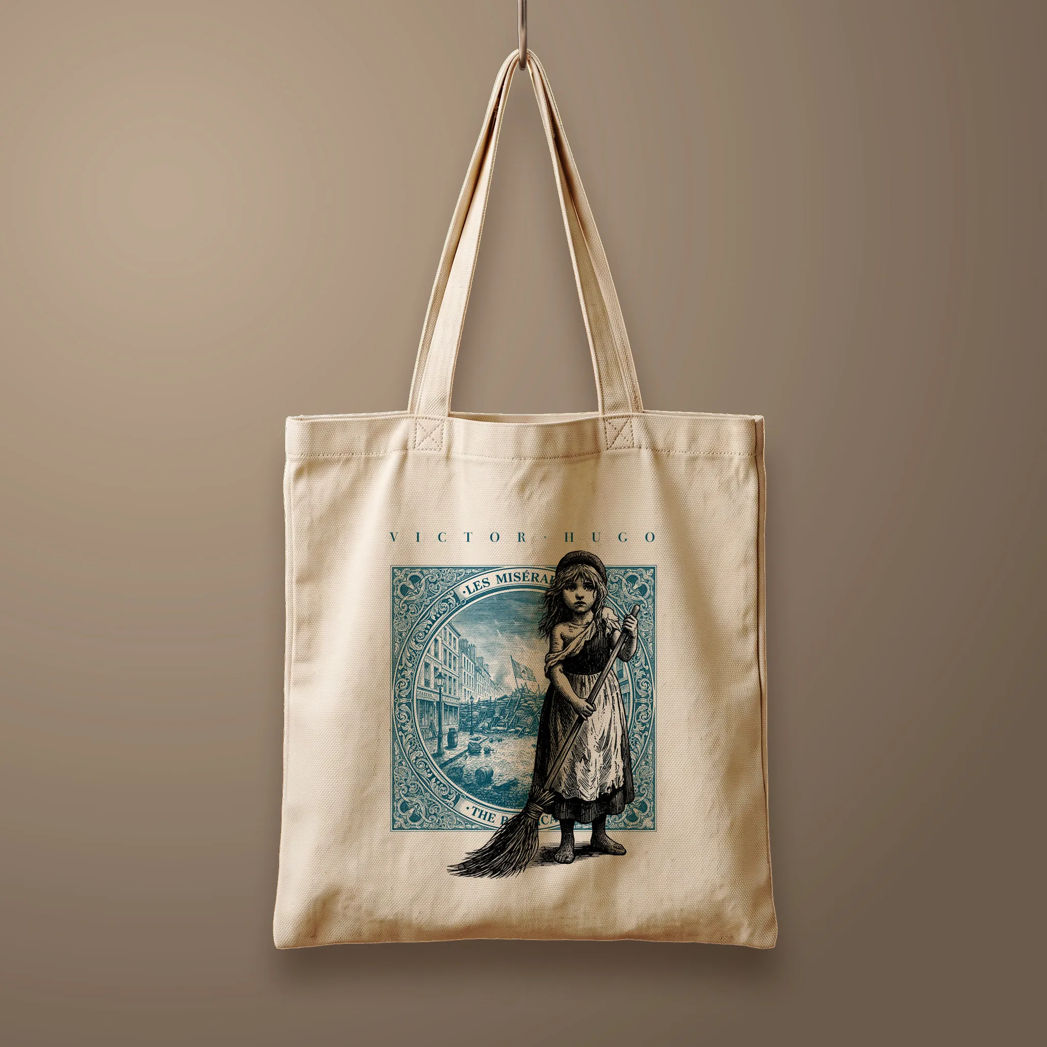 Escritores caricaturas_COSETTE_350x400_halftone-dark Bolsa Tote_flat_crudo