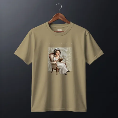 Playera Jane Austen sentada Caricatura | LCE